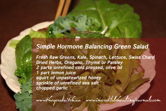 Simple Hormone Balancing Green Salad for Menstrual Health